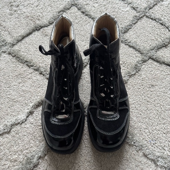 Kandahar black combat boots lace up Urban Hikers silver 38 / 7.5 - Picture 7 of 12